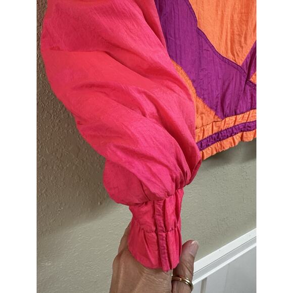 Vintage East West Ski Jacket Medium Panda Group Bright Neon Color Block Snow - Picture 12 of 14